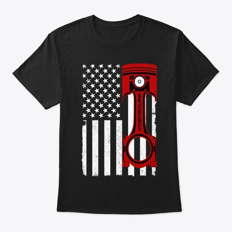 Nthefastlane American Flag Piston Red