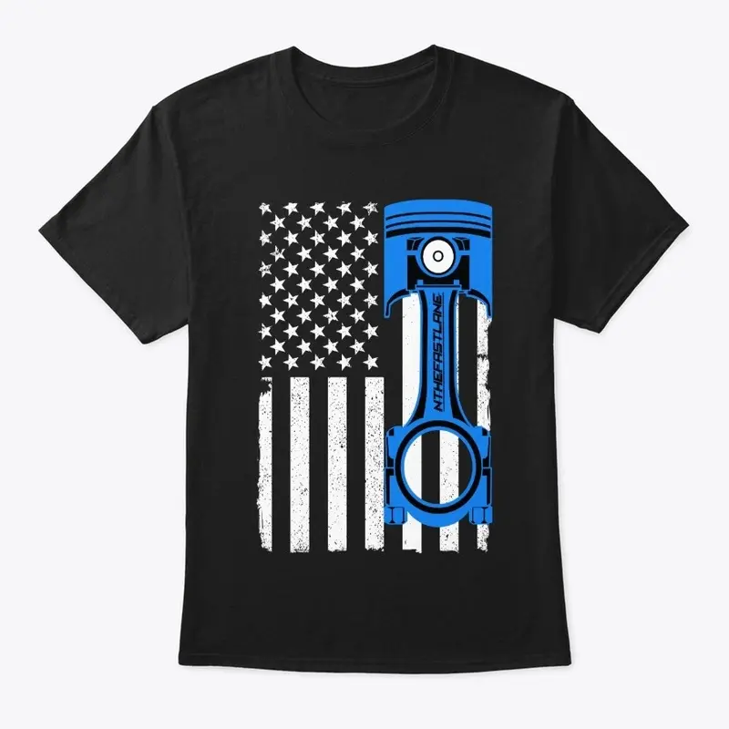  Nthefastlane American Flag  Piston Blue